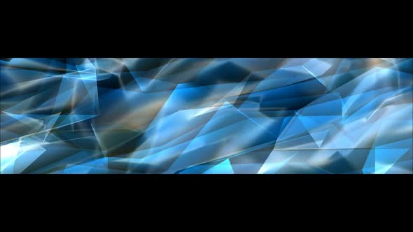 Blue Shine Polygonal Background Loop Ultra Wide