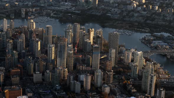 Granville Street Bridge Spans False Creek - Skyscrapers And High rise Building At Downtown Vancouver alt