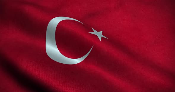 Turkish waving Flag