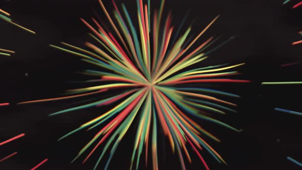 Active Burst of Colorful Light Rays. alt