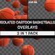 Isolated Cartoon Basketballs Overlays Pack - VideoHive Item for Sale