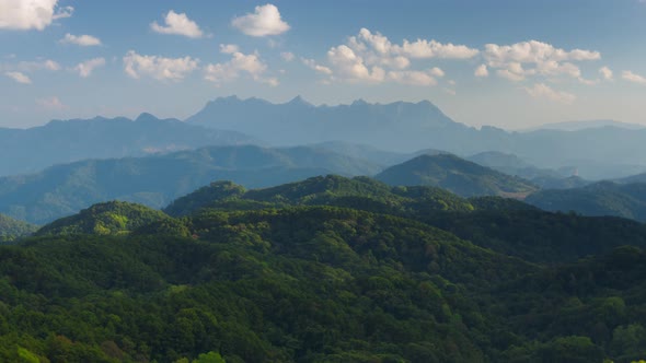 Beautiful landscape at Doi Kham Fah Viewpoint in Padaeng National Park, Chiang Mai,