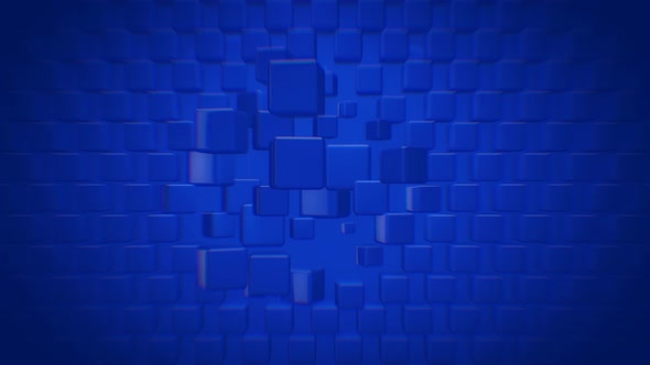 Blue Blocks Background 4K