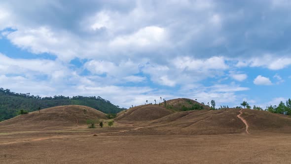 Golden Grass or Bald Hill mountain, Ranong, Thailand - Time Lapse