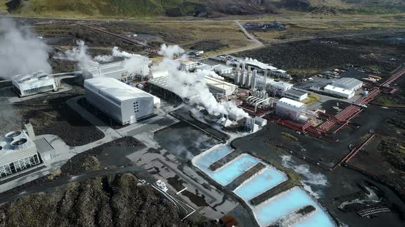 Modern Renewable Geothermal Energy Power Plant
