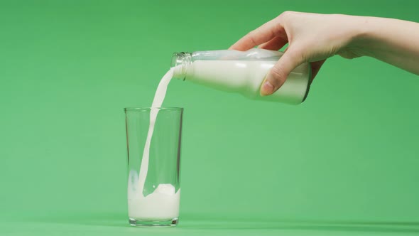 Pouring milk into glass alt