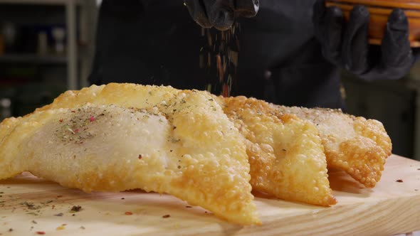 Cooking Oil Boiling and Bubbling in Fryer for Deep Frying Dishes in a Professional Restaurant alt