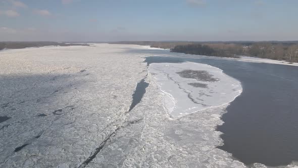 Aerial Frozen River 03