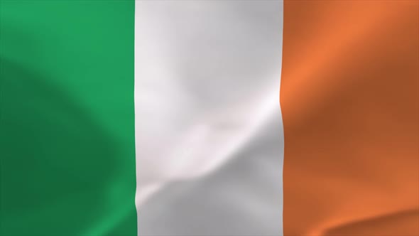 Ireland Waving Flag Animation 4K Moving Wallpaper Background alt