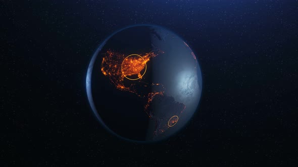 Spreading the virus across the globe of planet Earth