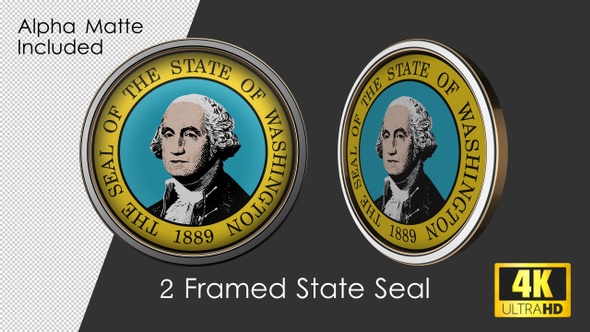 Framed Seal Of Washington State alt