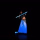 Young Gipsy Woman Dance Neon Show In Ultraviolet Light 1 - VideoHive Item for Sale