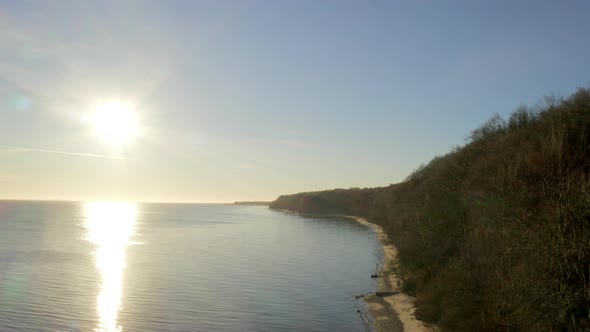 Beautiful Golden Sunset over the Horizon in Denmark alt