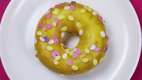 Donut White Icing on a Plate alt