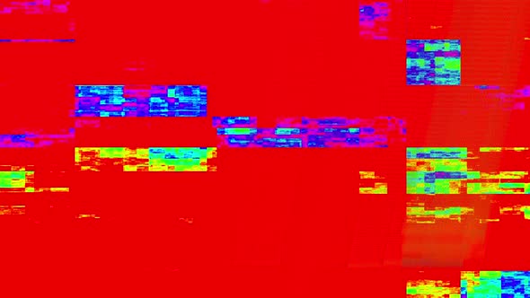 Digital glitch damage video signal with pixel noise and noise.