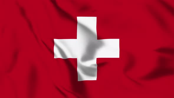 4K Switzerland Flag - Loopable