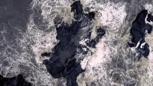 FULLHD Epic Storm on the Mengening Beach Aerial alt