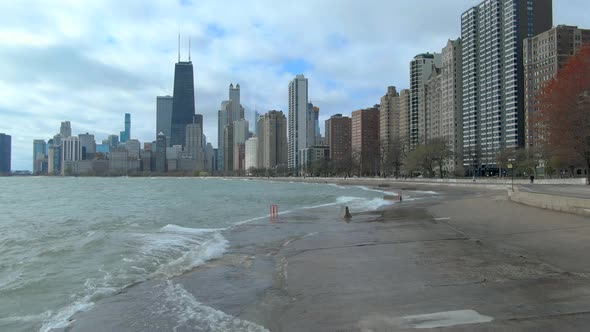 Skyline Chicago Surf Ramp - 4K