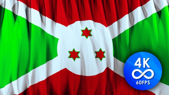 Flag loop BURUNDI |4K| 60fps