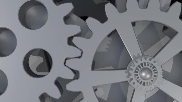 animated cogwheel background for intro, gears spinning. mechanics and engineering alt