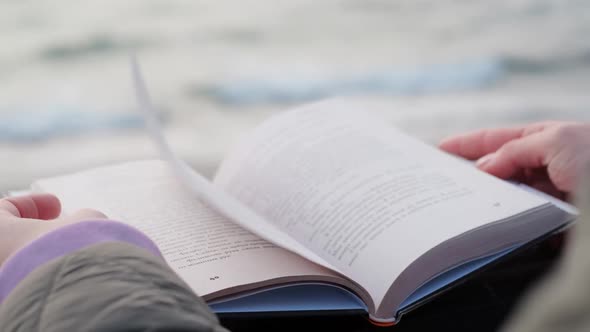 Wind Turns the Book Pages in Slow Motion alt