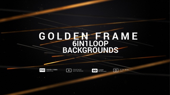 Golden Frame 8in1 Loop Backgrounds