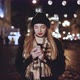 Woman Using SmartPhone at Night in City - VideoHive Item for Sale