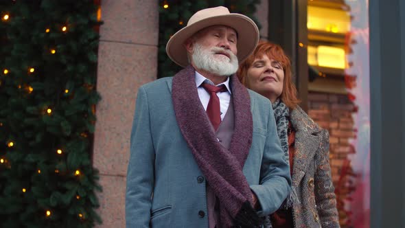 Elderly Couple Walking the Streets alt
