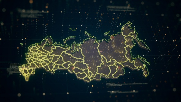 Russia Danger Gold Map 4K