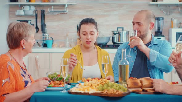 Wife Talking During Dinner alt