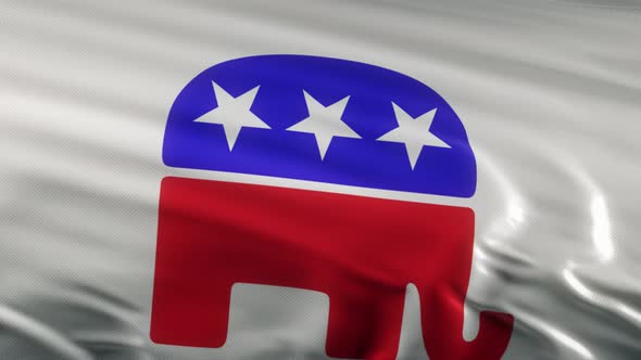 US Republican party flag elephant emblem