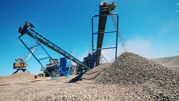 Boulder Quarry with Functioning Excavation Machines alt
