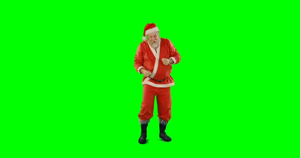 Happy santa claus dancing and singing alt