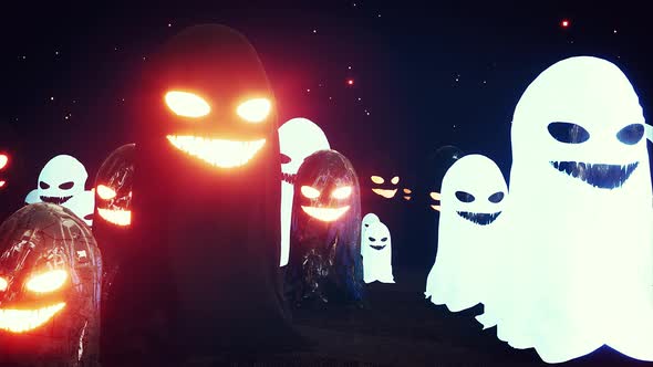 Scary Halloween Ghosts 4k