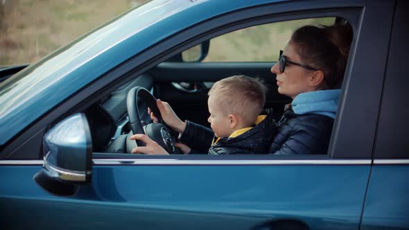 Sons And Mother Cute Moments. Childhood Mom Family Having Fun. Boy And Mother Childcare Relationship alt