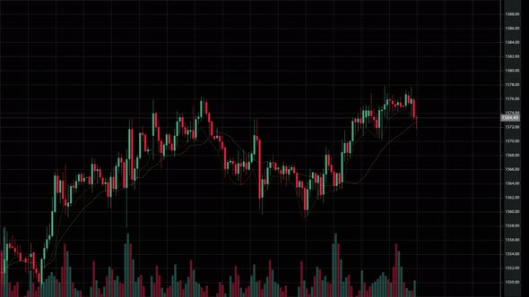 Stock Market Trading Graph Candles Mockup With Alpha alt