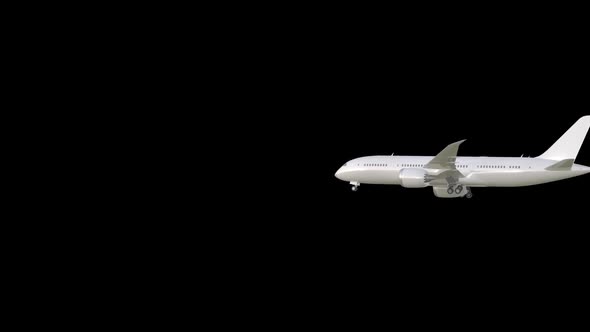 Premium Vector  Passenger airplane on a black background vector  illustration