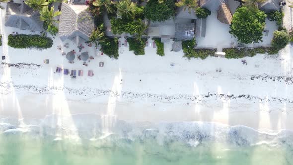 Vertical Video of the Coast of Zanzibar Island Tanzania Slow Motion alt