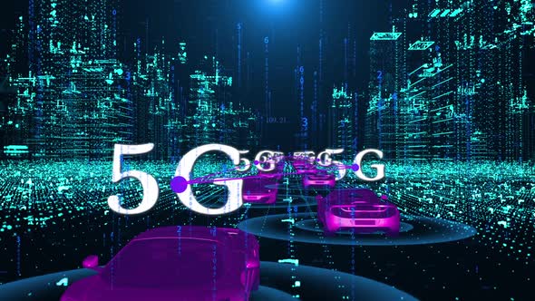 Test Of Automatic Driving Unmanned Vehicle With 5g Internet Of Vehicles In Smart City Street alt