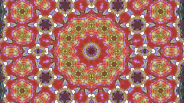 Circular red, yellow, blue motion symmetry effect alt