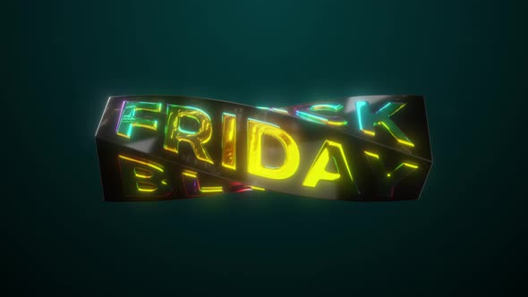 Black Friday 3d Text Loopable Rotation alt