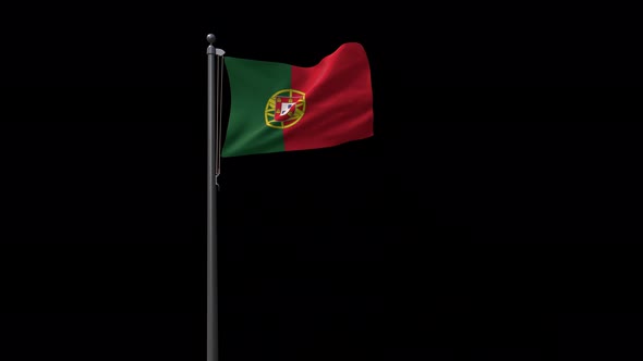 Portugal Flag With Alpha 4K alt