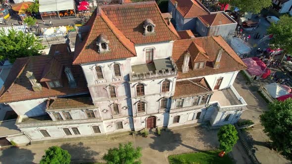 Aerial View of the Typical Portuguese Ancient Architecture in the Matosinhos City