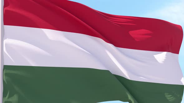 Hungary Flag Looping Background