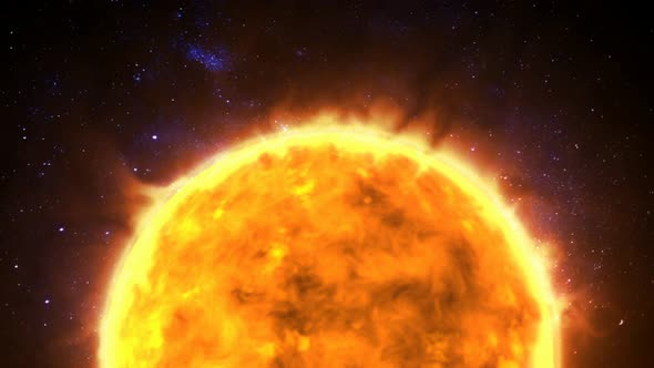 Cinematic Animation of Space And Sun 4K alt