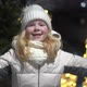 Beautiful Slow Motion Video - a Blonde Girl Throws Snow at the Camera - VideoHive Item for Sale