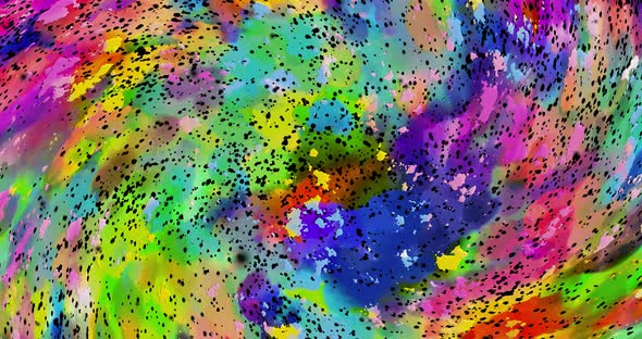 Abstract multicolor watercolor background animation.Abstract watercolor painted motion graphic.