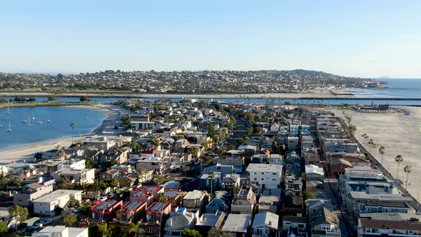 Aerial View of Mission Bay and Beaches in San Diego California alt