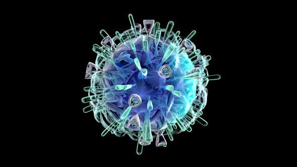 Animation of a HIV Virus cell in the human body