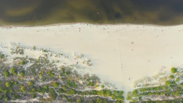 4K Aerial view top view dronee Beautiful topical beach with white sand. Top view empty and clean bea alt